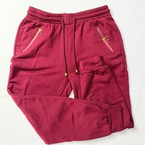 Final price buy as is) 

Burgundy Jogger Pants with Zipper Pockets